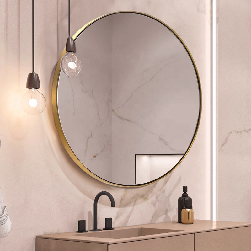 24 Inch Farmhouse Home Decor Bathroom Wall Mirror 32" Washroom Circle Mirror 